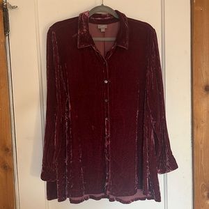 Velvet and Silk Button Up